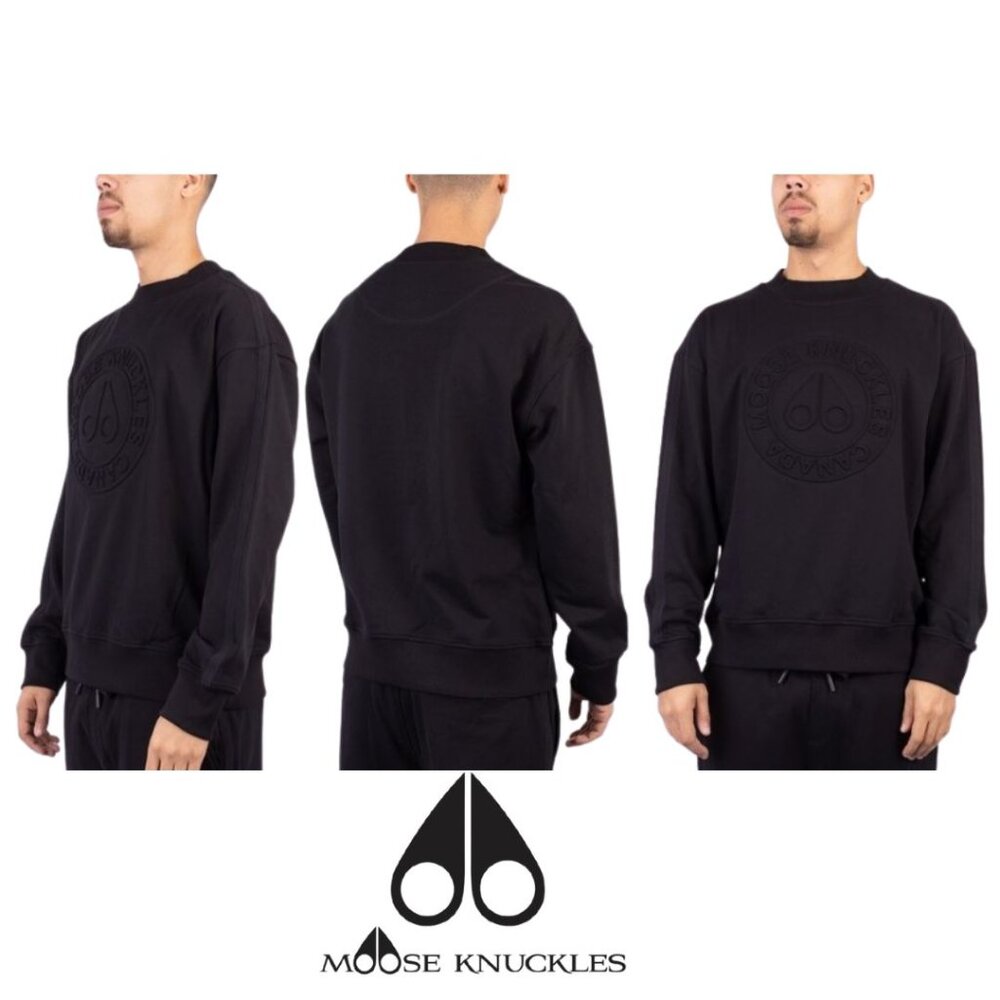 Used - Moose Knuckles Men's Homecrest Cotton Sweatshirt in Black Size S